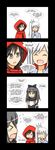  &gt;_&lt; 4koma :d =_= ^_^ ^o^ black_eyes black_hair blake_belladonna bow cloak close-up closed_eyes comic english face highres hood hooded_cloak long_sleeves lunarisaileron multiple_girls open_mouth profile ruby_rose rwby smile speech_bubble talking tears text_focus weiss_schnee white_background white_hair wince |_| 