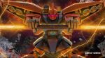  artist_request asteroid beam_naginata copyright_logo debris electricity energy energy_sword glowing gundam gundam_battle_operation_2 gundam_zz looking_at_viewer machinery mecha mecha_focus mobile_suit neo_zeon official_art one-eyed realistic regelg robot science_fiction space sunrise_(company) sword vernier_thrusters weapon 