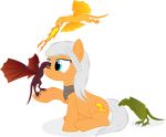  alpha_channel blue_eyes cutie_mark dragon equine female feral fire friendship_is_magic group hair horse mammal my_little_pony plain_background pony rusilis transparent_background white_hair young 