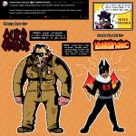 2025 absurd_res anthro bat bear beret blarf022 blarf_(blarf022) bone clothing dialogue duo_focus english_text female group hat headgear headwear hi_res honduran_white_bat humanoid kinx_(blarf022) leaf-nosed_bat mammal mask microbat noose orange_background q&amp;a screaming sherry_bear_(blarf022) simple_background skull skull_mask superhero superhero_costume text trio vranda_von_bat_(blarf022) wings yangochiropteran