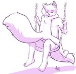  ambiguous_gender anal anthro aogami arctic_fox canine chain cub duo flat_colors fox gay line_art male mammal mastery_position penetration penis plain_background sitting squirrelfox swing white_background young 