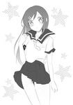  aragaki_ayase bad_id bad_pixiv_id greyscale long_hair michitose_michiru monochrome ore_no_imouto_ga_konna_ni_kawaii_wake_ga_nai panties pantyshot school_uniform serafuku underwear 