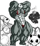  b9tribeca bear biceps bikini clothed clothing color female flexing inks mammal muscles muscular_female navel panda pose sketch skimpy solo swimsuit tight_clothing 