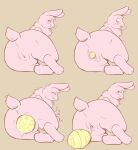anus basic_sequence bite biting_lip bodily_fluids breath buckteeth clitoris crowning dewlap_(anatomy) easter easter_egg egg egg_from_pussy eyelashes eyes_closed female feral four_frame_sequence fur gaping gaping_pussy genital_fluids genitals hi_res holemann holidays huge_penetration lagomorph leporid lidded_eyes long_ears mammal motion_lines open_mouth oviposition panting paws penetration pink_body pink_fur pussy pussy_juice_string rabbit scut_tail shaking short_tail snout solo straining tail tapping_foot tears teeth thick_thighs vaginal_fluids welling_tears whiskers yellow_egg