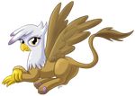  alpha_channel avian brown_fur female feral friendship_is_magic fur gilda_(mlp) gryphon looking_at_viewer my_little_pony plain_background solo transparent_background whatsapokemon yellow_eyes 