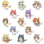  animal baba_konomi cat hakozaki_serika highres hutaba ibuki_tsubasa idolmaster idolmaster_(classic) idolmaster_million_live! idolmaster_million_live!_theater_days kinoshita_hinata kitakami_reika miyao_miya mochizuki_anna non-web_source nonohara_akane ogami_tamaki sakuramori_kaori shimabara_elena shinomiya_karen toyokawa_fuka 