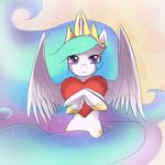  crown equine female feral friendship_is_magic holding horn horse keterok mammal my_little_pony navel pony princess princess_celestia_(mlp) purple_eyes royalty solo winged_unicorn wings 