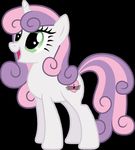  black_background cutie_mark equine female feral foxred friendship_is_magic fur green_eyes grown_up hair horn mammal my_little_pony open_mouth plain_background solo sweetie_belle_(mlp) tongue two_tone_hair unicorn white_fur 