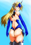  ass blazblue blonde_hair blue_eyes highres long_hair mu-12 nishiumi_yuuta solo 