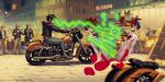  ai-assisted ai-generated andymoe asaba_harumasa bisected blood blood_splatter blush breasts corpse death ero_guro guro highres homophobia large_breasts male_focus multiple_boys nude penis testicles uncensored yaoi zenless_zone_zero 