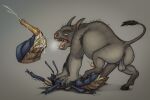 after_sex animal_genitalia antennae_(anatomy) anus arthropod balls bat bestiality big_penis boarbat_(sump_roach) bodily_fluids body_hair bovid bovine carapace cattle claws cum cum_in_ass cum_inside drooling duo ejaculation feral feral_on_feral forced genital_fluids genitals hooves hybrid insect leaking_cum lying male male/male mammal mandibles on_back open_anus penis pinned quadruped rape saliva sex simple_background size_difference standing_on_another struggling suid suine sump_roach sus_(pig) tail teeth wounded