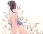  blush closed_eyes flower japanese_clothes kimono obi original plum_blossoms sash smile solo yukimori_nene 
