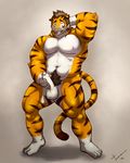  2013 abs anthro balls canine claws erection feline fur gay hair humanoid_penis looking_at_viewer male mangapip masturbation muscles nipples nude pecs penis pose sex solo taoren tiger 