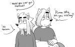 2025 5_fingers anthro arms_bent asher_(beastofeuthanasia) asking asking_another beastofeuthanasia black_ear_piercing black_eyebrows black_eyes black_nose closed_frown clothed clothed_anthro clothed_male clothing connor_(beastofeuthanasia) dialogue digital_drawing_(artwork) digital_media_(artwork) duo ear_piercing ear_ring english_text eulipotyphlan eyebrows fan_character fingers freckled_face freckles frown grey_clothing grey_eyelids grey_hoodie grey_shirt grey_t-shirt grey_topwear greyscale hair half-closed_eyes hedgehog hoodie long_hair looking_away male male_anthro mammal medium_hair monochrome mouth_closed multicolored_hair narrowed_eyes number piercing question ring_piercing sega shirt simple_background sonic_the_hedgehog_(series) speech_bubble t-shirt talking_to_another talking_to_partner text topwear two_tone_hair white_background