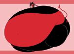 2025 absurd_res belly big_belly big_butt black_bottomwear black_clothing black_eyes black_fingerless_gloves black_gloves black_hair black_handwear black_horn black_overalls black_pants bottomwear butt clothing colored demon digital_media_(artwork) eyelashes female fingerless_gloves flat_colors gloves hair handwear helluva_boss hi_res horn huge_belly huge_butt huge_thighs humanoid hyper hyper_belly hyper_butt hyper_pear hyper_thighs imp kinkofthel millie_(helluva_boss) monobutt morbidly_obese morbidly_obese_female morbidly_obese_humanoid motion_lines navel not_furry obese obese_female obese_humanoid overalls overweight overweight_female overweight_humanoid pants pink_background red_body red_tail signature simple_background smile solo spade_tail tail teeth thick_thighs three-quarter_view torn_bottomwear torn_clothing torn_pants yellow_sclera