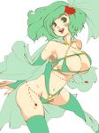  1girl breasts final_fantasy final_fantasy_iv green_hair kasetsu rydia solo thighhighs 