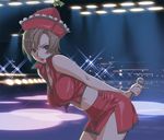  breasts hat ino lace large_breasts lyrica_prismriver meiko microphone older parody solo third-party_edit touhou vocaloid 