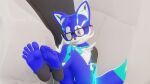 3d_(artwork) 5_toes anthro canid canine chest_crystal chrystix_(twintails3d) crystal digital_media_(artwork) eyewear fan_character feet foot_focus fox glasses hi_res humanoid_feet looking_at_viewer male mammal plantigrade sega solo sonic_the_hedgehog_(series) toes twintails3d