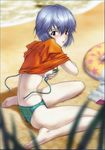  :o ass ayanami_rei back bangs barefoot beach bikini bikini_under_clothes blue_hair blurry blush breasts covering covering_breasts day depth_of_field feet flat_ass gainax_calendar hair_between_eyes innertube leaf leaning_forward looking_at_viewer looking_back neon_genesis_evangelion no_pants non-web_source official_art on_ground open_mouth outdoors pale_skin plaid plaid_bikini plaid_swimsuit profile red_eyes shadow shirt shirt_lift short_hair sideboob sitting small_breasts soles solo spread_legs star string_bikini swimsuit swimsuit_under_clothes t-shirt towel undressing untied utatane_hiroyuki wariza water 