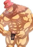  1boy abs absurdres alternate_pectoral_size bar_censor bara censored completely_nude cowboy_shot flaccid highres kanimiso_(jin_mochi_be) large_hands large_pectorals looking_at_viewer male_focus monster_boy muscular muscular_male navel nipples nude one_piece pectorals penis short_hair solo standing stomach strongman_waist thick_thighs thighs tony_tony_chopper 
