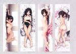  2018 2019 2girls absurdres arm_up arms_up ass back barefoot black_hair black_one-piece_swimsuit blue_hair border bra breasts brown_eyes closed_mouth completely_nude dakimakura_(medium) dated feet full_body grey_border groin highres indoors legs legs_up long_hair looking_at_viewer lying medium_breasts mizusawa_suzuka multiple_girls multiple_views navel nipples non-web_source nude nukumori_nukumi on_back on_bed on_side one-piece_swimsuit original panties parted_lips partially_undressed pink_bra pink_panties plaid plaid_skirt polka_dot profile scan senji_(tegone_spike) shirt skirt soles sunlight swimsuit tan tanlines toes underwear undressing unworn_bra unworn_clothes unworn_shirt unworn_skirt white_shirt window 