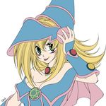  artist_request blonde_hair dark_magician_girl duel_monster flat_color green_eyes long_hair pentacle solo tongue yuu-gi-ou yuu-gi-ou_duel_monsters 