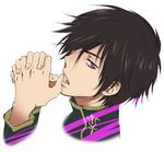  bad_id bad_pixiv_id black_hair code_geass hands hands_clasped lelouch_lamperouge male_focus own_hands_together purple_eyes saida_nika solo 
