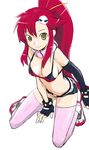  full_body kannazuki_genshi long_hair red_hair solo tengen_toppa_gurren_lagann thighhighs transparent_background yellow_eyes yoko_littner 