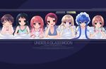  akihime_sumomo amamori_yayoi asamiya_akino bed_sheet fukamichi_nobuko itou_noiji koiwai_flora multiple_girls nanatsuiro_drops pajamas pillow yaeno_nadeshiko yuuki_nona 