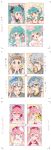 absurdres between bubble chewing choker detached food-themed grid heart highres holding military_vehicle motor_vehicle non-web_source one own pointy sleeveless tank tongue twin upper 