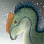 1:1 absurd_res countershading crest_piercing digital_drawing_(artwork) digital_media_(artwork) digital_painting_(artwork) dilophosaurid dilophosaurus dinosaur eye_contact facial_piercing fan_character feather_markings feathered_dinosaur feathered_scalie feathers female feral floating_hearts furgonomics furry-specific_piercing head_crest hi_res huge_filesize krita_(artwork) looking_at_another markings mercymej multiple_piercings painting_(artwork) piercing prehistoric_species reptile scales scalie sharp_teeth side_view signature simple_background solo sparkles teeth theropod yellow_eyes