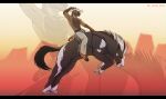 absurd_res anthro bovid bovine cattle chaps chaus_cat clothed clothing cowboy cowboy_hat cowboy_outfit digital_drawing_(artwork) digital_media_(artwork) equid equine felid feline felis full-length_portrait half_naked hat headgear headwear hi_res hill_patre_saint horse hybrid jungle_cat laus male mammal miguel_(hill_patre_saint) miguel_chaus_cat muscular portrait rodeo setting simple_background smile smirk solo tail western wild_west