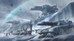  alaska armor army bison_tank cannon caterpillar_tracks cloud cloudy_sky command_&amp;_conquer command_&amp;_conquer:_red_alert command_&amp;_conquer:_red_alert_2 condor_gunship cqdym energy_barrier energy_dome energy_shield foehn_revolt foehn_revolt_symbol fortress giantsbane grey_sky highres knightframe last_bastion machine machinery mastodon_tank mental_omega_(mod) military military_vehicle motor_vehicle multiple_boys official_art official_wallpaper plasmerizer power_armor railgun railgun_tower searchlight sky snow snowing soldier spotlight tank tank_turret teratorn winter 