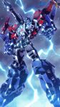  autobot babamba god_ginrai highres humanoid_robot lightning_background mecha no_humans robot transformers transformers_super-god_masterforce 