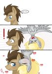  blonde_hair blue_eyes blush brown_hair comic derpy_hooves_(mlp) derpylover doctor_whooves_(mlp) duo equine eyes_closed female feral friendship_is_magic hair male mammal my_little_pony navel open_mouth pegasus wings 