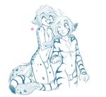  anthro balls canine crossgender cute duo edit feline flora_(twokinds) gay hybrid kathrin_(twokinds) male mammal nude penis tom_fischbach twokinds 