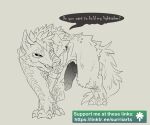  2025 absurd_res animal_genitalia animal_penis black_sclera canine_genitalia canine_penis claws dialogue erection feral fervis_(razim) genitals hi_res knot knotted_penis loth-wolf male mechanical_leg paws penis quadruped scales theottersurrii toe_claws 