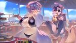 4:3 american_opossum anthro big_breasts big_tail bikini bikini_bottom bikini_top breasts camel_toe chest_tuft chinchilla chinchillid claws clothing detailed digital_drawing_(artwork) digital_media_(artwork) duo eyewear female female/female furlough_games genital_outline glasses hi_res kristin_(furlough_games) mammal marsupial one_eye_closed paws pussy_outline rodent sarah_(furlough_games) sex_and_the_furry_titty sunglasses swimwear tail thick_thighs tight_clothing toe_claws tuft two-piece_swimsuit ulitochka wearing_glasses wide_hips wink winking_at_another