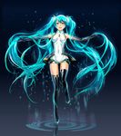  aqua_eyes aqua_hair boots elbow_gloves gloves goodsmile_company goodsmile_racing hatsune_miku leotard long_hair murakami_yuichi official_art outstretched_arms race_queen racing_miku racing_miku_(2011) solo spread_arms thigh_boots thighhighs twintails very_long_hair vocaloid 