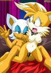  bbmbbf bdsm bondage bound breasts canine crossgender dildo domination duo female female_domination fox from_behind hbatbdsm hedgehog leash lesbian mammal miles_prower millie_prower mobius_unleashed nude palcomix penetration pussy rouge_the_bat sega sex sex_toy sonic_(series) sonic_the_hedgehog strapon toony 