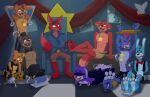 3_toes 4_fingers abs anthro bdsm bear belt black_bottomwear black_bow_tie black_clothing black_hat black_headwear black_nose black_pants black_pawpads blindfold blue_body blue_clothing blue_coat blue_eyes blue_fur blue_topwear blush bodily_fluids bondage bonnie_(fnaf) bottomwear bound bow_tie brown_body brown_bottomwear brown_clothing brown_fur brown_pants buckteeth canid canine chair cheek_spots cheek_tuft chest_tuft clothed clothing coat ear_piercing ear_ring eye_patch eyebrows eyes_closed eyewear facial_tuft feet fingers five_nights_at_freddy&#039;s five_nights_at_freddy&#039;s_2 fluffy fluffy_tail fox foxy_(fnaf) freddy_(fnaf) freddy_fazbear&#039;s_pizzeria_simulator fur fur_tuft furniture green_eyes group hair hands_behind_back hat head_tuft headgear headwear lagomorph laugh leporid looking_at_another male male/male mammal misterfuchs mohawk motion_lines navel on_chair one_eye_closed open_clothing open_mouth open_smile open_topwear open_vest pants pawpads paws piercing pink_eyelids pink_hair pink_pawpads purple_body purple_fur rabbit raised_arms red_body red_bow_tie red_fur red_hair red_tongue restrained restrained_arms restrained_feet restrained_legs restraints ring_piercing robot_arms rockstar_bonnie_(fnaf) rockstar_foxy_(fnaf) rockstar_freddy_(fnaf) rope rope_bondage scottgames scut_tail short_tail sitting sitting_on_chair sitting_on_ground smile snout star_symbol stocks submissive submissive_anthro submissive_male sweat tail teeth tickle_fetish tickle_torture tickling tickling_armpits tickling_belly tickling_feet tickling_machine tickling_sides toes tongue topwear toy_bonnie_(fnaf) toy_freddy_(fnaf) tuft vest whisker_spots yellow_eyes