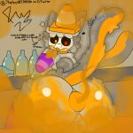 anthro anus balls big_butt biohazard_symbol blep blush bodily_fluids burp_cloud butt digital_media_(artwork) domestic_cat drunk fanning_nose fart fart_cloud fart_fetish felid feline felis femboy freeway_(freewaythecat) freewaythecat fur genitals grey_body hair hazard_symbol hi_res male mammal nude simple_background solo substance_intoxication symbol tail tail_motion tailwag text tongue tongue_out traffic_cone