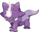  artist_request blue_eyes full_body no_humans official_art pokemon pokemon_(creature) pokemon_focus pokemon_swsh purple_pupils solo third-party_source tongue tongue_out toxel transparent_background 