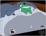 animal_crossing anthro areola arm_rolls back_rolls belly belly_squish big_belly big_breasts big_butt big_moobs blush border breasts butt clothed clothing dizzy_(animal_crossing) duo elephant elephantid fat_arms feet female green_body green_hair grey_body grey_markings grey_nipples hair hand_on_moob hi_res huge_belly huge_breasts huge_butt huge_thighs hyper hyper_belly hyper_butt inside jouigidragon male male/female mammal markings milk moobs morbidly_obese morbidly_obese_anthro morbidly_obese_female morbidly_obese_male nintendo nipples obese obese_anthro obese_female obese_male onomatopoeia opal_(animal_crossing) overweight overweight_anthro overweight_female overweight_male panties panties_only pink_nipples proboscidean proboscis_(anatomy) size_difference sound_effects squish tail text thick_thighs topless trunk_(anatomy) underwear underwear_only wall_(structure) watermark white_border white_markings