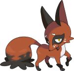  animal_focus artist_request fang fox full_body nickit no_humans official_art open_mouth pokemon pokemon_(creature) pokemon_focus pokemon_swsh smile solo third-party_source transparent_background yellow_eyes 