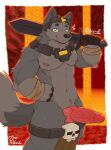 abs animal_genitalia animal_humanoid animal_penis anthro biceps big_penis bobicraft bottomwear canid canid_humanoid canine canine_genitalia canine_humanoid canine_penis canis clothed clothing ears_up erection facial_tuft fluffy fluffy_tail fur genitals green_eyes grey_body grey_fur hi_res holding_melee_weapon holding_object holding_sword holding_weapon humanoid humanoid_genitalia humanoid_penis hybrid_genitalia hybrid_penis knot knotted_humanoid_penis knotted_penis loincloth male mammal mammal_humanoid melee_weapon microsoft minecraft mojang muscular muscular_anthro muscular_male nether nipples nude otherpolanda partially_clothed pecs penis pink_penis solo sword tail tuft vein veiny_penis weapon wolf wolf_humanoid xbox_game_studios youtuber