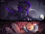 ambiguous_gender ambiguous_pred ambiguous_prey anthro anthro_prey black_horn bodily_fluids bone bones_in_stomach cave claws clothing comic digestion dragon duo english_text equid equine eyes_closed fangs fatal_vore feral feral_pred fur grey_body grey_scales hair help_me hi_res hooves horn horse imminent_death imminent_digestion inside_stomach internal larger_pred lying mammal mythological_creature mythological_scalie mythology nude on_back onomatopoeia open_mouth orange_body orange_fur pony pupils purple_hair purple_wings rumbling_stomach saliva saliva_string scales scalie scared size_difference skull slosh small_pupils sound_effects st4rs6 stomach_acid stretching struggling struggling_prey tears teeth text tongue topwear unwilling_prey vore white_body white_claws white_fur white_hooves wings yawn
