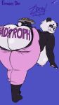 2025 anthro bear bent_over big_breasts big_butt black_body black_fur blep body_writing bottomwear breasts butt clothed clothing cookie fakeryway father&#039;s_day female food fur giant_panda hair hanging_breasts heart_eyes heart_symbol hi_res holidays huge_breasts huge_butt lipstick looking_at_viewer looking_back looking_back_at_viewer makeup mammal multicolored_body multicolored_fur pants pink_bottomwear pink_clothing pink_eyes pink_lipstick pink_pants solo thick_thighs tongue tongue_out topless topless_anthro topless_female torn_bottomwear torn_clothing torn_pants two_tone_body two_tone_fur white_body white_fur white_hair zheng_(zhengdraws)