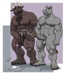 2025 5_fingers abs angus_(adios) anthro armpit_hair balls barazoku biceps big_chest big_muscles big_penis biped bodily_fluids body_hair border bovid bovine broad_shoulders brown_body brown_fur brown_nose calf_muscles cattle cattle_horn cel_shading cheek_tuft chest_hair chest_tuft chestnuts_(artist) chin_tuft clenched_teeth clothing cum cum_on_ground cumshot curved_horn deltoids donovan_(chestnuts) duo duo_masturbation ear_piercing ear_ring ears_down ejaculation erection eyes_closed facial_horn facial_tuft feet fingers fist flip_flops flip_flops_only footwear footwear_only forearm_muscles foreskin fur genital_fluids genitals green_eyes grey_body grey_skin hand_on_leg hand_on_own_leg hand_on_own_thigh hand_on_penis hand_on_thigh head_tuft horn humanoid_feet humanoid_genitalia humanoid_penis looking_at_another looking_at_partner looking_pleasured male male/male mammal masturbation mostly_nude muscular muscular_anthro muscular_male navel nipples nose_horn orgasm orgasm_face pecs penile penile_masturbation penis penis_grab piercing pink_nipples pivoted_ears plantigrade pubes quads retracted_foreskin rhinoceros ring_piercing sandals serratus shaded shoes shoes_only signature simple_background smile snout standing stocky stubble tail tail_tuft teeth thick_limbs thick_penis trapezius triceps tuft um vein veiny_penis white_border white_horn