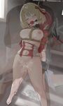  1boy 2girls absurdres arms_behind_back ball_gag bdsm blonde_hair bondage bottomless bound breasts brown_hair censored crossover cum cum_in_pussy cum_overflow dress english_commentary english_text gag gagged grey_dress hair_ribbon hetero highres indoors long_hair lycoris_recoil lycoris_uniform mosaic_censoring muffled multiple_girls navel nipples nishikigi_chisato one_bar_prison one_eye_closed rape red_dress red_eyes red_ribbon restrained ribbon saaal653 saliva second-party_source sex shibari shirai_kuroko short_hair sound_effects standing standing_sex teeth textless_version toaru_kagaku_no_railgun toaru_majutsu_no_index torn_clothes torn_dress two-tone_dress upper_teeth_only 